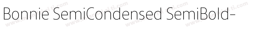 Bonnie SemiCondensed SemiBold字体转换